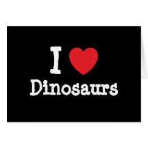 Eu amo o costume do coração dos dinossauros person cartão