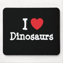 Eu amo o costume do coração dos dinossauros person mouse pads