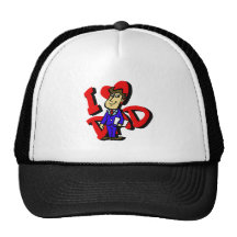 Eu amo o design do dia dos pais do pai boné