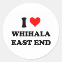 Eu amo o extremo Oriental Indiana de Whihala Adesivo