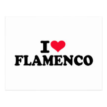 Eu amo o Flamenco Cartão Postal