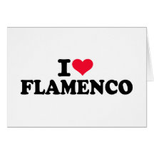 Eu amo o Flamenco Cartoes