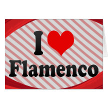 Eu amo o Flamenco Cartoes