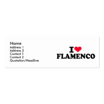 Eu amo o Flamenco Cartões De Visitas