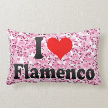 Eu amo o Flamenco Travesseiro