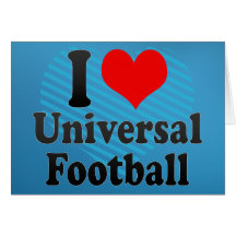 Eu amo o futebol universal cartao