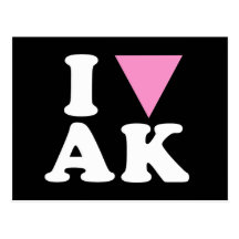 EU AMO O GAY AK - BRANCO - .PNG CARTÕES POSTAIS