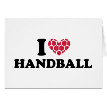 Eu amo o handball cartao