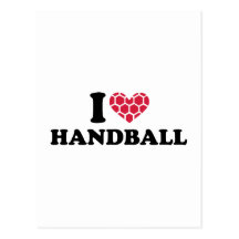 Eu amo o handball cartão postal