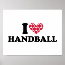 Eu amo o handball impressão