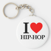 Eu amo o hip-hop chaveiros