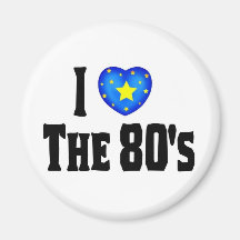 Eu amo o ímã #2 do anos 80 imãs de refrigerador
