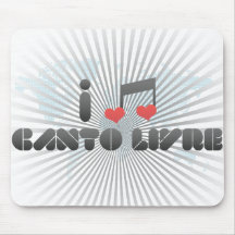 Eu amo o Livre do Canto Mouse Pads