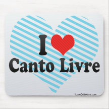 Eu amo o Livre do Canto Mousepads