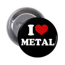Eu amo o metal botons