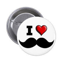 Eu amo o Moustache do bigode Boton