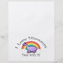 Eu amo o negócio dos dinossauros com ele panfleto personalizados