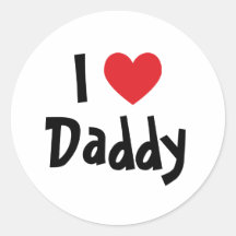 Eu amo o pai adesivo redondo