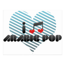Eu amo o pop árabe cartao postal