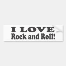 Eu amo o rock and roll! adesivo