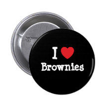 Eu amo o t-shirt do coração das brownies botons
