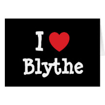 Eu amo o t-shirt do coração de Blythe Cartões