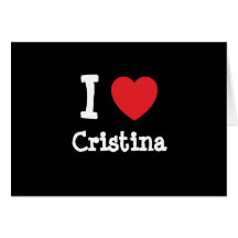 Eu amo o t-shirt do coração de Cristina Cartao