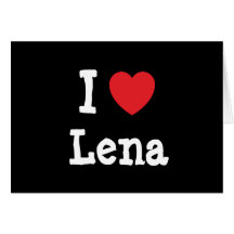 Eu amo o t-shirt do coração de Lena Cartoes