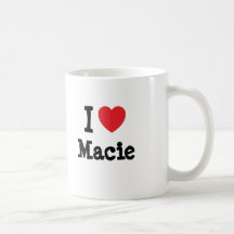 Eu amo o t-shirt do coração de Macie Canecas