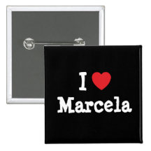 Eu amo o t-shirt do coração de Marcela Botons