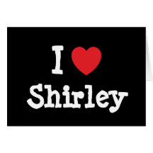 Eu amo o t-shirt do coração de Shirley Cartoes