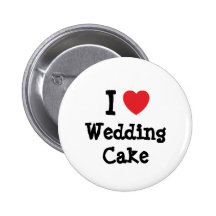 Eu amo o t-shirt do coração do bolo de casamento botons