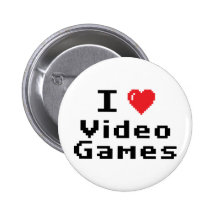 Eu amo o video games botons