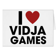 Eu amo o video games cartao