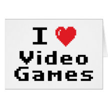 Eu amo o video games cartão