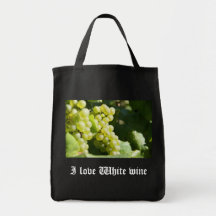 Eu amo o vinho branco bolsas