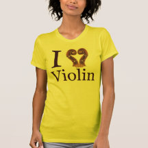 EU AMO o violino Tshirts