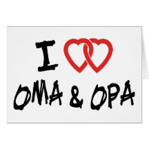 Eu amo Oma & Opa Cartao