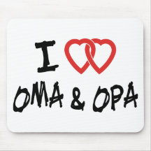 Eu amo Oma & Opa Mouse Pads
