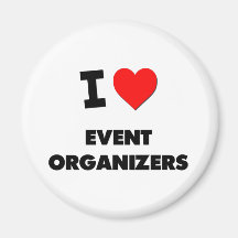 Eu amo organizadores do evento imã de geladeira