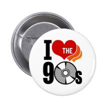 Eu amo os anos 90 botons