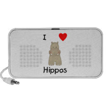 Eu amo os hipopótamos (3) caixinha de som para mp3