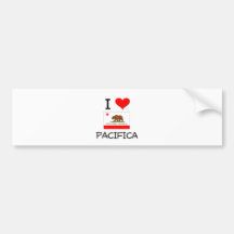 Eu amo PACIFICA Califórnia Adesivos