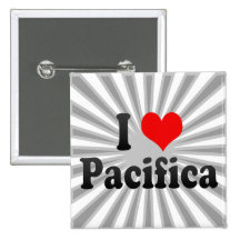 Eu amo Pacifica, os Estados Unidos Botons