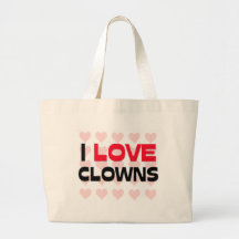 EU AMO PALHAÇOS BOLSA PARA COMPRAS