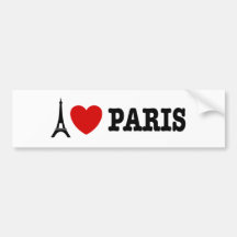 Eu amo Paris Adesivos