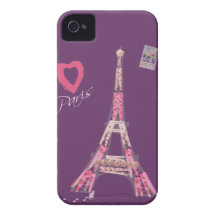 Eu amo Paris Capas De iPhone 4 Case-Mate