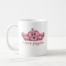 Eu amo Piggies Caneca