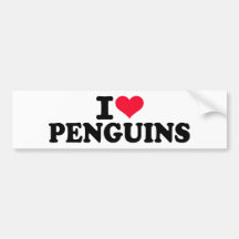 Eu amo pinguins adesivos