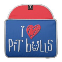 Eu amo pitbull - os pitbull amam-me bolsa para MacBook pro